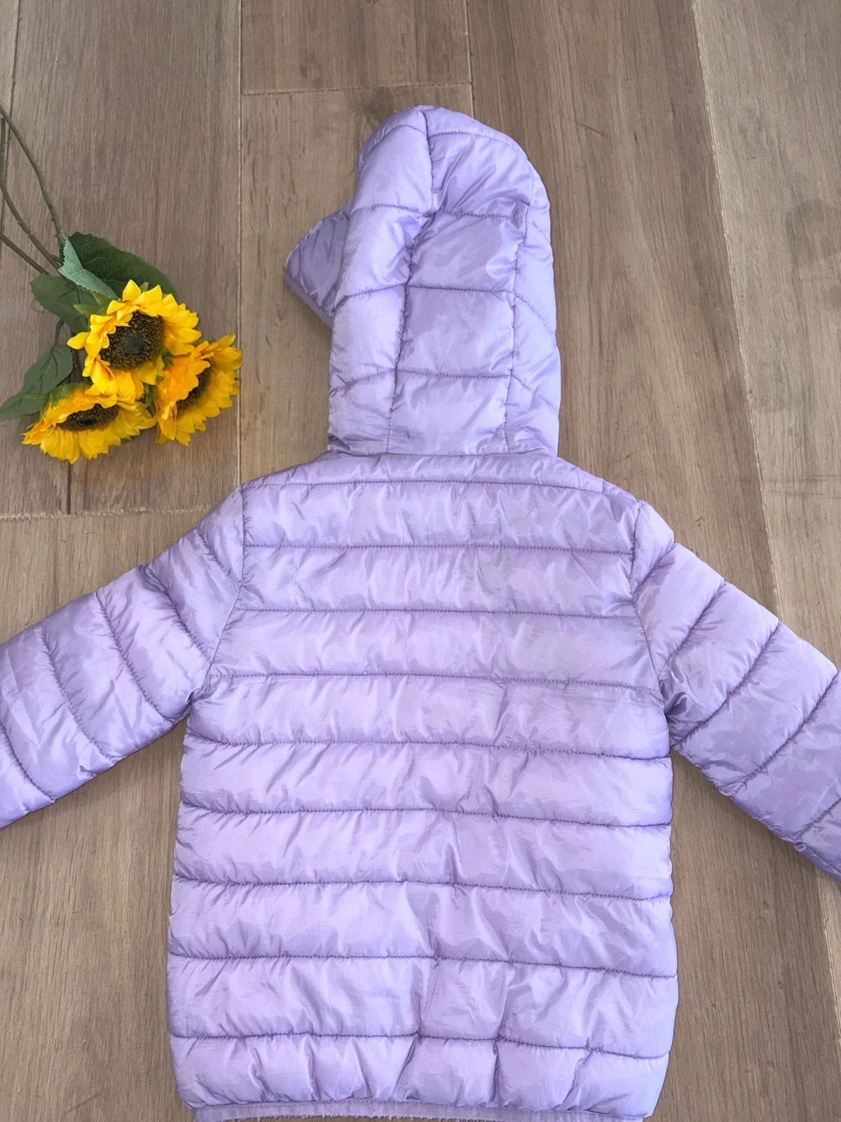Purple hooded down jacket Lila Kiabi size 8 years – photo 2